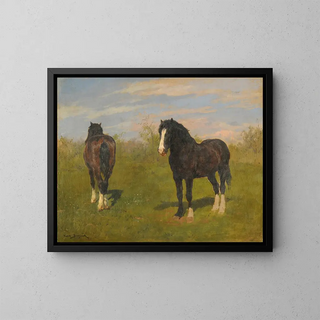Cavalli al pascolo - Rosa Bonheur — quadro incorniciato alla parete