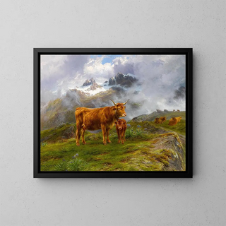 Bétail des Highlands - Rosa Bonheur — quadro incorniciato alla parete