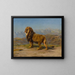 Leone in un paesaggio montano - Rosa Bonheur — quadro incorniciato alla parete
