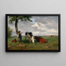 Bergère e due mucche in un prato - Rosa Bonheur — quadro incorniciato alla parete