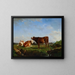 Tre mucche al pascolo - Rosa Bonheur — quadro incorniciato alla parete