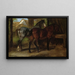 Due cavalli in scuderia - Rosa Bonheur — quadro incorniciato alla parete