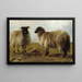 Due arieti in un paesaggio - Rosa Bonheur — quadro incorniciato alla parete