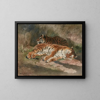 Rosa Bonheur - Two Recumbent Tigers.webp