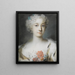 Ritratto di una giovane ragazza - Rosalba Carriera — quadro incorniciato alla parete
