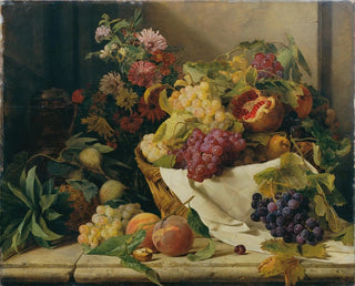 Rosalia Amon - Stillleben mit Frchten und Blumen.webp