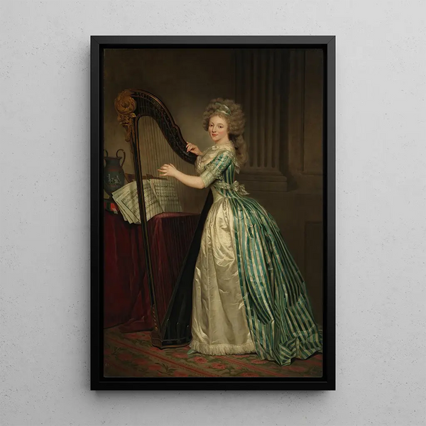 Autoportrait avec une harpe - Rose-Adélaïde Ducreux — quadro incorniciato alla parete