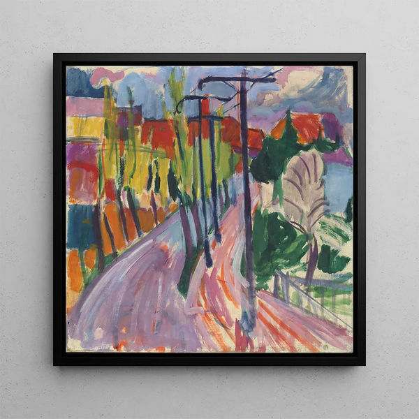 Route avec des arbres près de Freidorf - Hermann Scherer