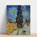 Riproduzione del dipinto Strada con un cipresso e una stella - Vincent van Gogh