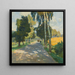 Strada fiancheggiata da alberi a Bruntl - Carl Moll — quadro incorniciato alla parete