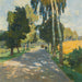 Strada fiancheggiata da alberi a Bruntl - Carl Moll — vista dell’opera