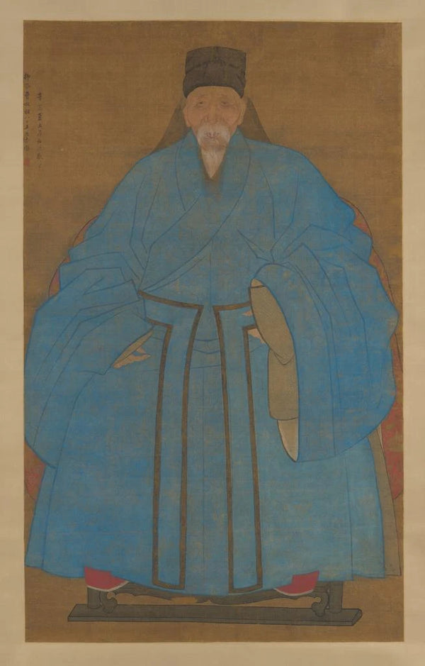 Portrait de l'arrière-grand-oncle de l'artiste Yizhai à l'âge de quatre-vingt-cinq ans - Ruan Zude — quadro incorniciato alla parete
