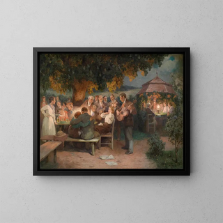 Au Heurigen - Rudolf Alfred Höger — quadro incorniciato alla parete