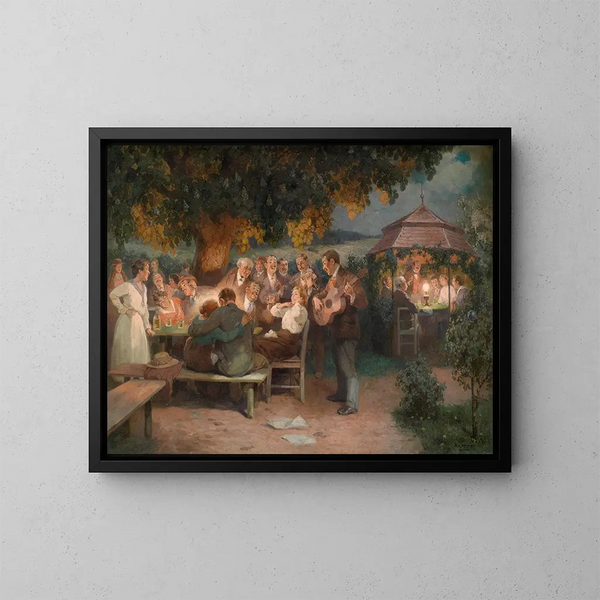 Au Heurigen - Rudolf Alfred Höger — quadro incorniciato alla parete