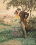 Krestepar sotto un albero, sullo sfondo la città di Dürnstein - Rudolf Alfred Höger | Reproduction — vista dell’opera