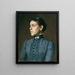 Incontri con una signora in abito blu - Rudolf Bacher — quadro incorniciato alla parete