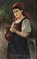 Giovane ragazza con una brocca in terracotta - Rudolf Epp — vista dell’opera