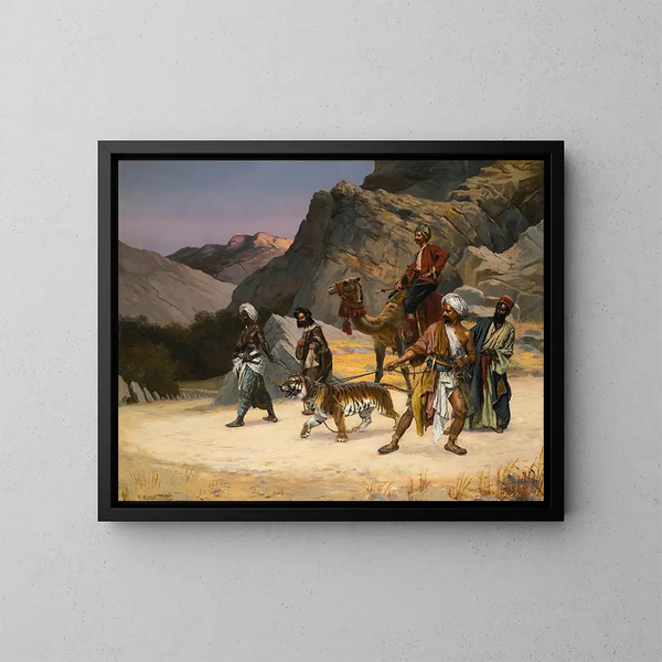 Un tigre captivo - Rudolf Ernst — quadro incorniciato alla parete