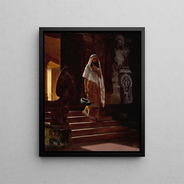 Entrare nel tempio - Rudolf Ernst — quadro incorniciato alla parete