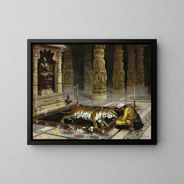 Onore alla tigre - Rudolf Ernst — quadro incorniciato alla parete