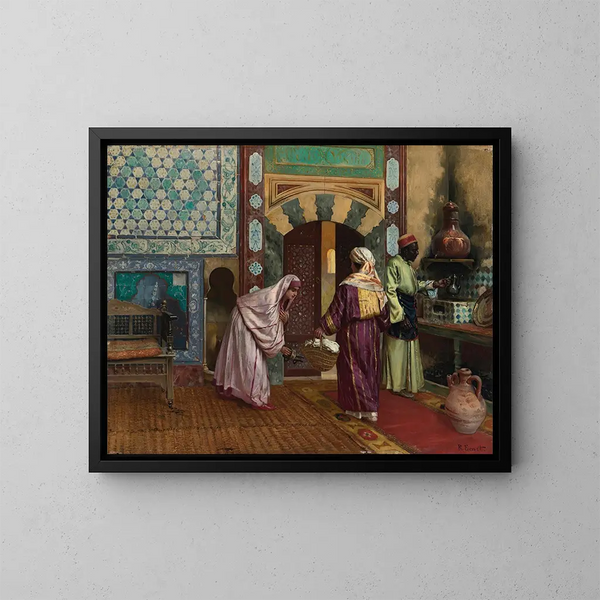 Le Hammam - Rudolf Ernst — quadro incorniciato alla parete