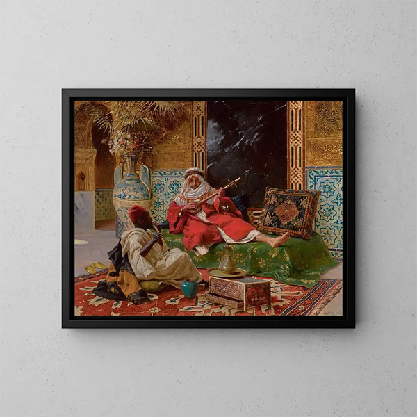 I musicisti - Rudolf Ernst — quadro incorniciato alla parete