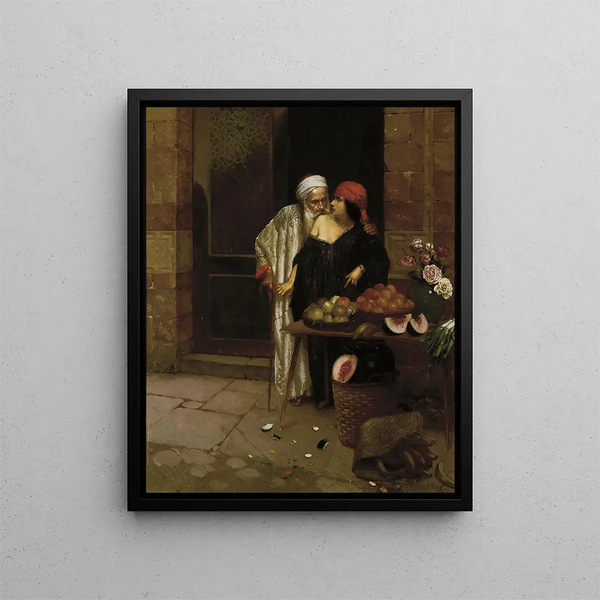 Il venditore di arance - Rudolf Ernst — quadro incorniciato alla parete