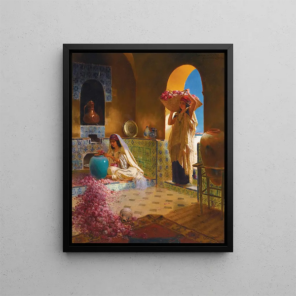 I profumieri - Rudolf Ernst — quadro incorniciato alla parete