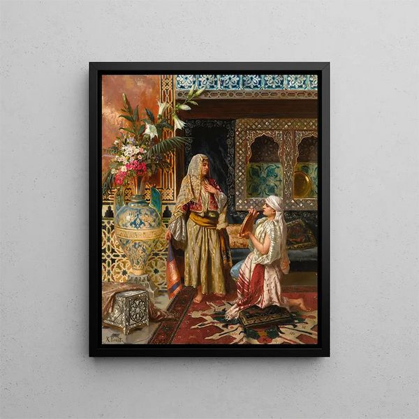 Le favori - Rudolf Ernst — quadro incorniciato alla parete