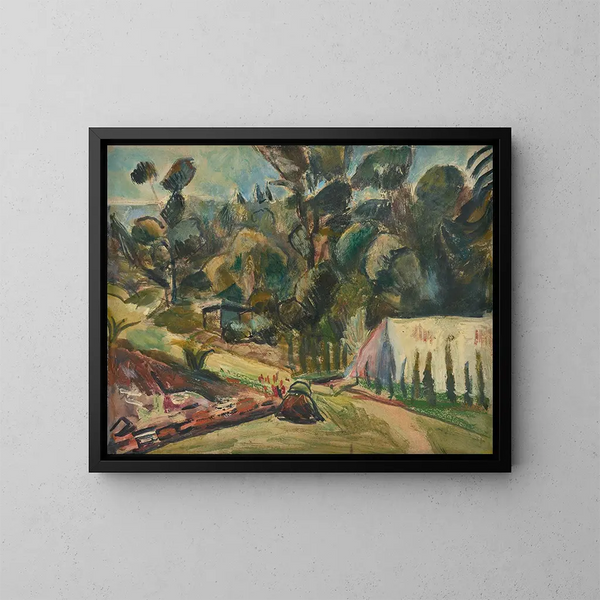 Paesaggio con tenda - Rudolf Grossmann — quadro incorniciato alla parete