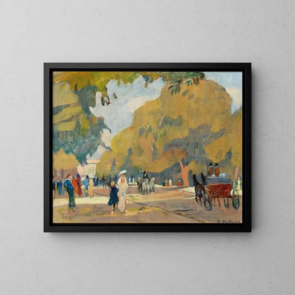 Allée nel Hyde Park - Rudolf Hellwag — quadro incorniciato alla parete