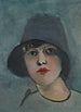 Portrait d'une dame avec un chapeau - Rudolf Kremlička — vista dell’opera