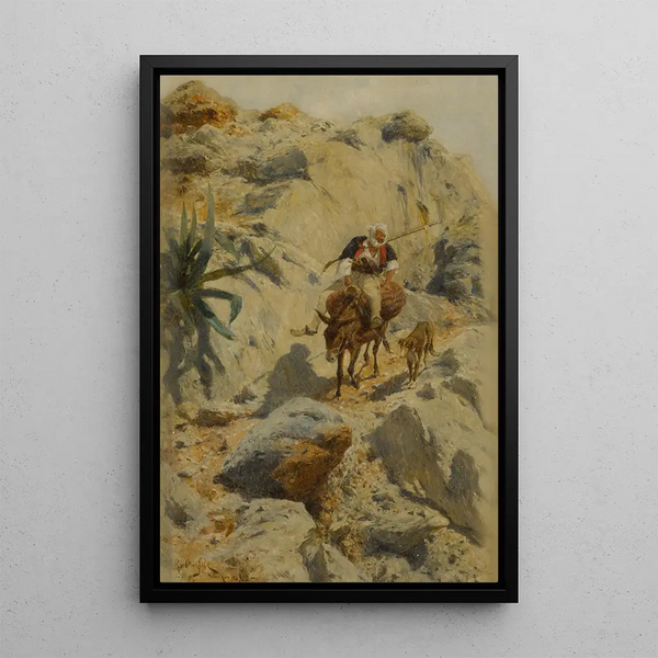 Cavalier du désert e il suo fedele compagno - Rudolf Otto von Ottenfeld — quadro incorniciato alla parete