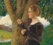 Giovane donna in abito di velluto viola - Rudolf Riemerschmid — vista dell’opera