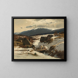 Primavera tra le montagne giganti - Rudolf Schuster — quadro incorniciato alla parete