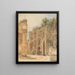 Le rovine del castello di Emmerberg nel Nuovo Mondo vicino a Wiener Neustadt - Rudolf von Alt — quadro incorniciato alla parete