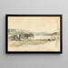 Case vicino al lago Attersee studio - Rudolf von Alt — quadro incorniciato alla parete