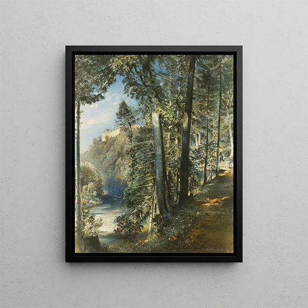Château Grätz Bei Troppau Château de Hradec Moravie - Rudolf von Alt — quadro incorniciato alla parete