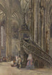 L'interno della cattedrale di San Stefano a Vienna - Rudolf von Alt — vista dell’opera