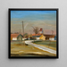 Rue del villaggio con pali telefonici vicino a Willing a Bad Aibling - Georg Hilz — quadro incorniciato alla parete