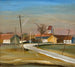 Rue del villaggio con pali telefonici vicino a Willing a Bad Aibling - Georg Hilz — vista dell’opera