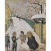 Riproduzione del dipinto Rue enneigée con bambini che giocano - Pierre Bonnard