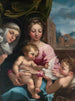 Vergine con il Bambino, con il giovane san Giovanni Battista e santa Caterina da Siena - Rutilio Manetti — vista dell’opera