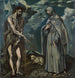 di San Giovanni Battista e San Francesco d'Assisi - Atelier di El Greco — vista dell’opera