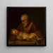 San Giuseppe con il Bambino Gesù - Giovanni Battista Salvi da Sassoferrato — quadro incorniciato alla parete