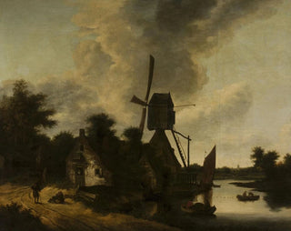 Salomon Rombouts - Landscape with a windmill.webp