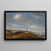 Vista panoramica di Rhenen dalle rive del Reno a ovest della città - Salomon van Ruysdael — quadro incorniciato alla parete