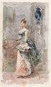 Dame en robe de cérémonie - Salvador Sánchez Barbudo — vista dell’opera