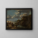 Banditi su una scogliera - Salvator Rosa — quadro incorniciato alla parete