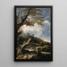 Moines pêchant - Salvator Rosa — quadro incorniciato alla parete